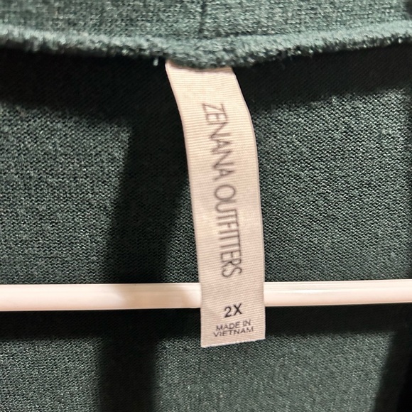 Zenana Outfitters Green Long Cardigan Sweater - Picture 5 of 6